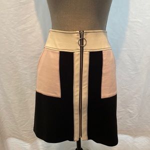 INC color block mini skirt size Medium